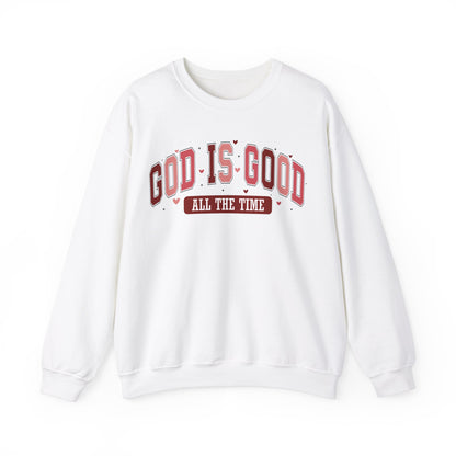Heavy Blend Crewneck Sweatshirt God Is Good All the time( Christian Valentine)