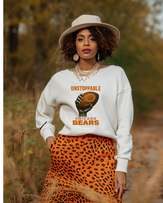 Unstoppable Grip Chicago Bears Sticker | NFL Digital PNG, Tumbler Wrap, Game Day Shirt Design