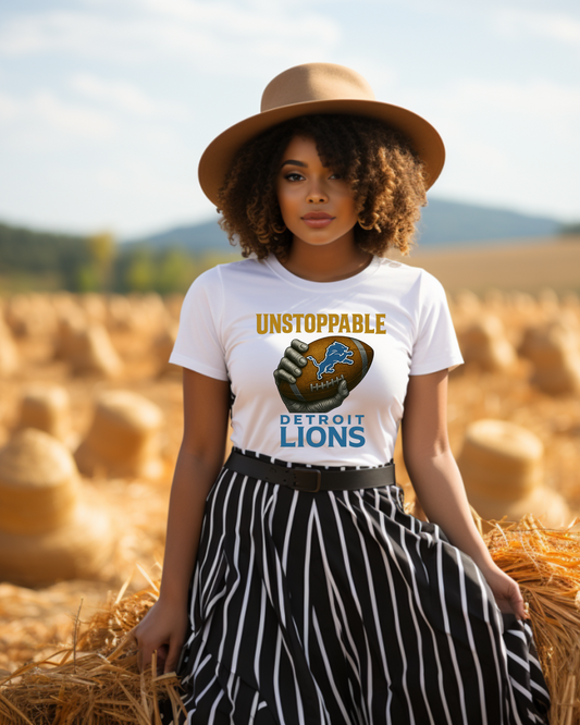 Unstoppable Grip Detroit Lions Sticker | NFL Digital PNG, Tumbler Wrap, Game Day Shirt Design