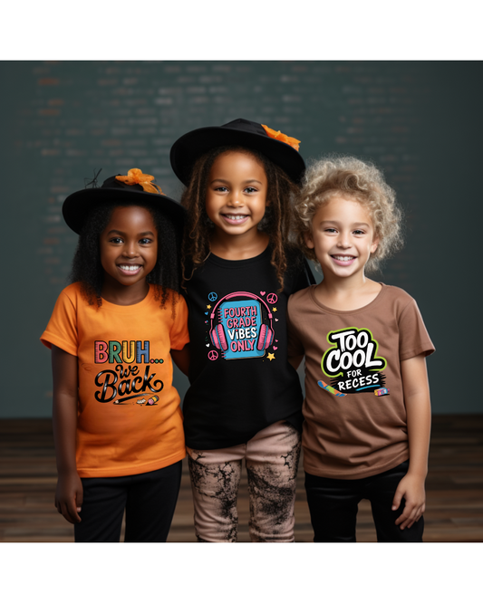 Back to School Kids PNG Bundle- Funny,Bold, and Classroom Ready