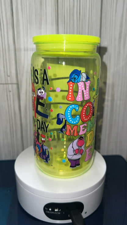 Inside out today is a core memory day kids acrylic cup