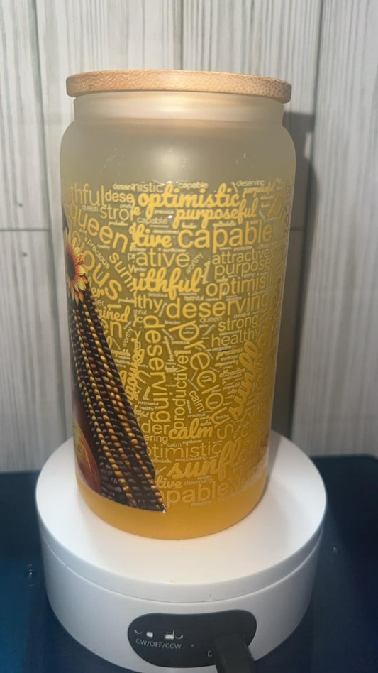 Sunflower Babe (Chocolate) Sipper Glass