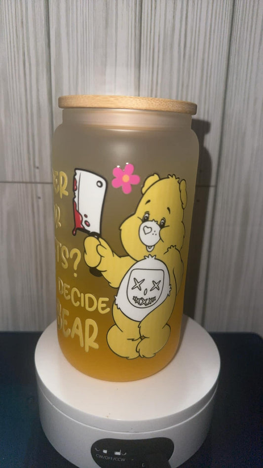 Murder or Sweets Glass tumbler cup