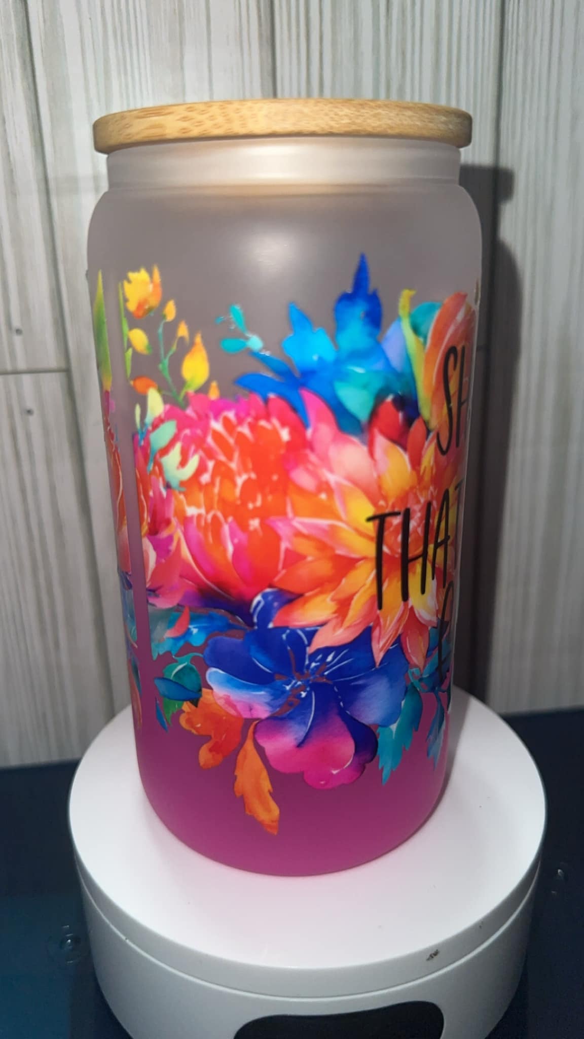 Shine so bright glass tumbler cup