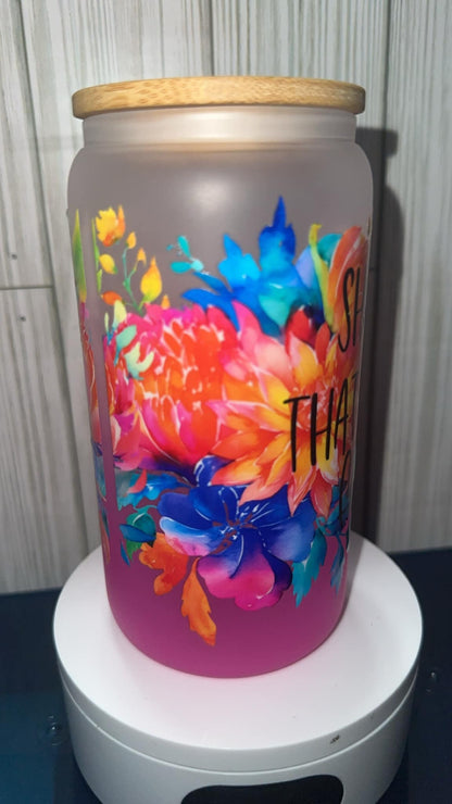 Shine so bright glass tumbler cup