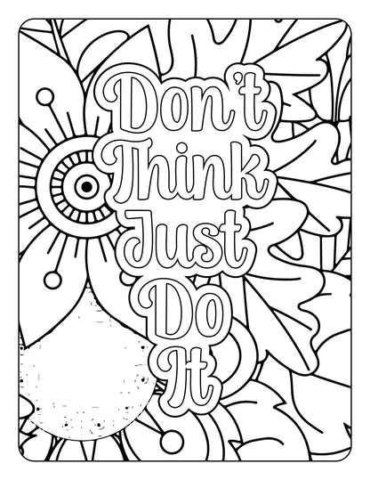 Motivational Quotes Coloring Page