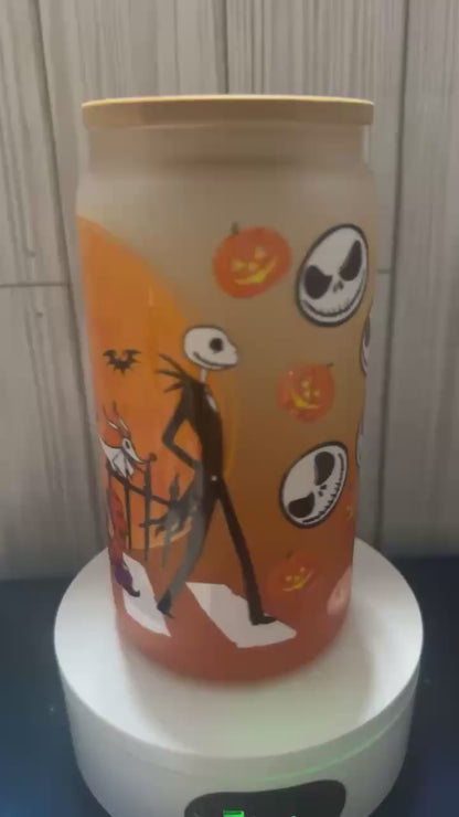 Night before Christmas Halloween tumbler cup