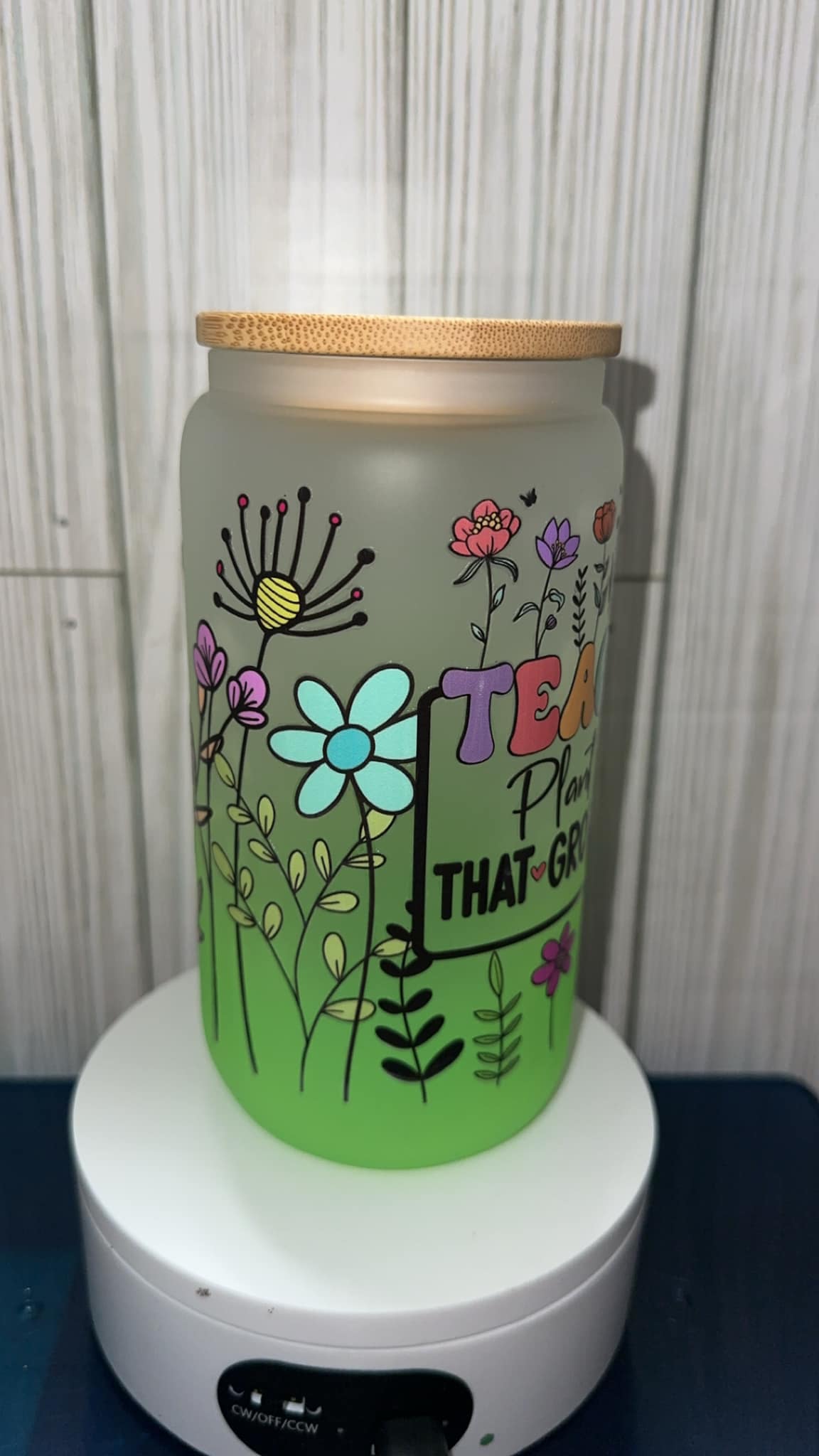 Teachers plant seeds that grow forever glass cup